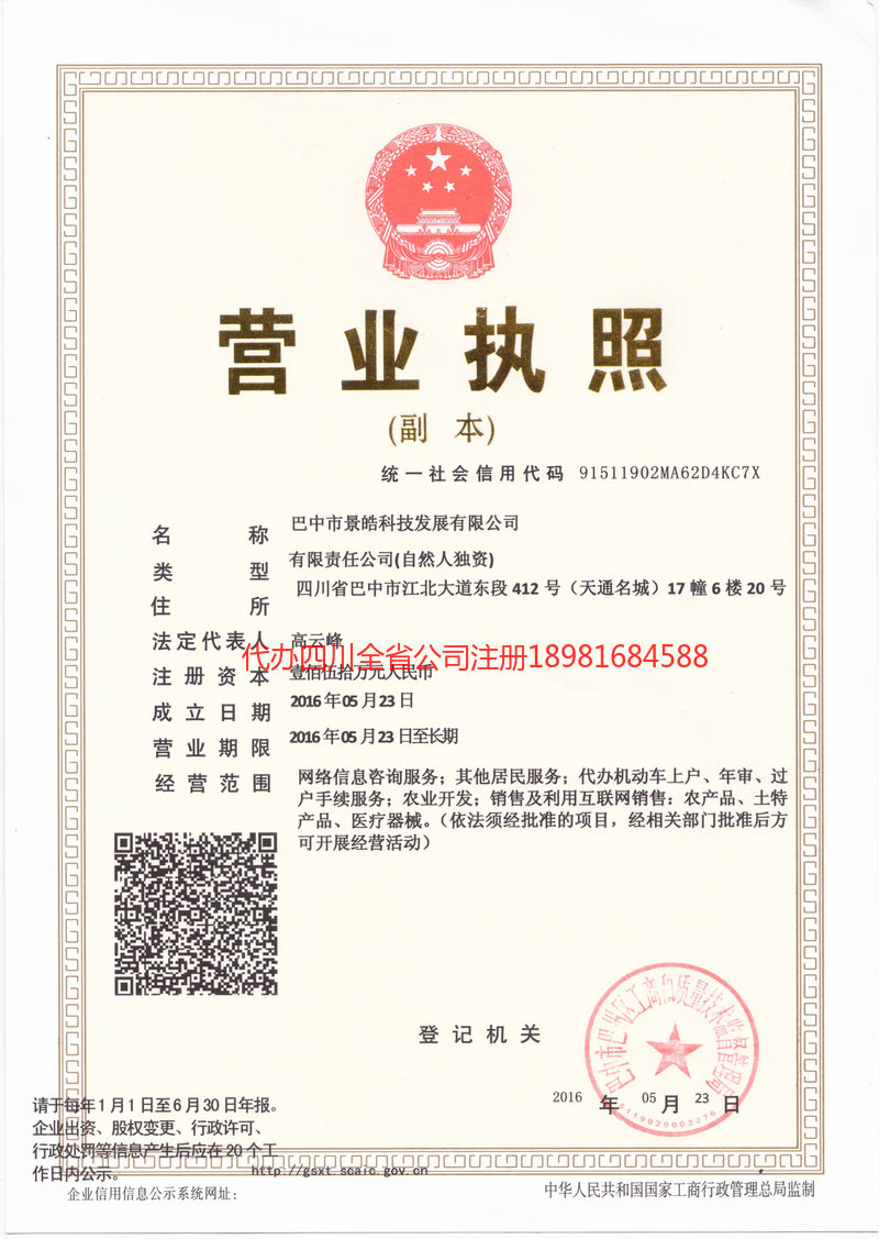 广元广元景皓科技发展有限公司